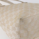 GUCCI GG Canvas Tote Bag Beige Silver 002 1076 2684 Auth 150426-13