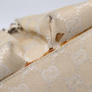 GUCCI GG Canvas Tote Bag Beige Silver 002 1076 2684 Auth 150426-14