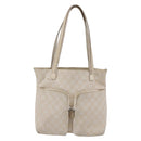 GUCCI GG Canvas Tote Bag Beige Silver 002 1076 2684 Auth 150426-2