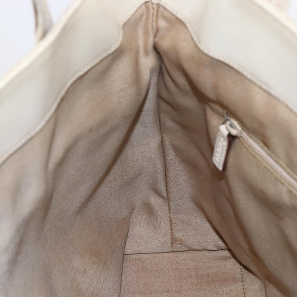 GUCCI GG Canvas Tote Bag Beige Silver 002 1076 2684 Auth 150426