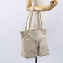GUCCI GG Canvas Tote Bag Beige Silver 002 1076 2684 Auth 150426-25