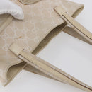 GUCCI GG Canvas Tote Bag Beige Silver 002 1076 2684 Auth 150426-6