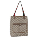 GUCCI GG Supreme Web Sherry Line Tote Bag PVC Beige Red 40 02 003 Auth 150427-1