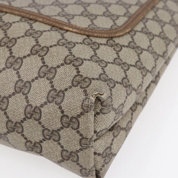 GUCCI GG Supreme Web Sherry Line Tote Bag PVC Beige Red 40 02 003 Auth 150427