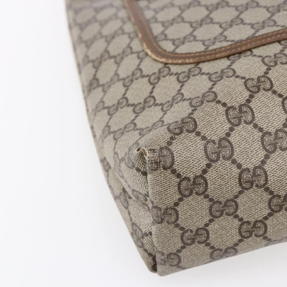 GUCCI GG Supreme Web Sherry Line Tote Bag PVC Beige Red 40 02 003 Auth 150427