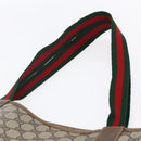 GUCCI GG Supreme Web Sherry Line Tote Bag PVC Beige Red 40 02 003 Auth 150427-8