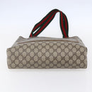 GUCCI GG Supreme Web Sherry Line Tote Bag PVC Beige Red 40 02 003 Auth 150427-5
