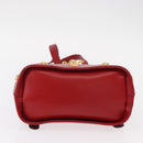 Salvatore Ferragamo Backpack Leather Red Gold Auth 150428-9