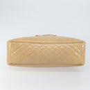 Salvatore Ferragamo Vala Hand Bag Enamel 2way Beige Silver Auth 150429-11