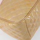 Salvatore Ferragamo Vala Hand Bag Enamel 2way Beige Silver Auth 150429-13