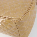 Salvatore Ferragamo Vala Hand Bag Enamel 2way Beige Silver Auth 150429-14