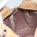 Salvatore Ferragamo Vala Hand Bag Enamel 2way Beige Silver Auth 150429-21