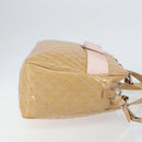 Salvatore Ferragamo Vala Hand Bag Enamel 2way Beige Silver Auth 150429-4