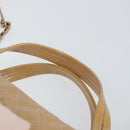 Salvatore Ferragamo Vala Hand Bag Enamel 2way Beige Silver Auth 150429-8