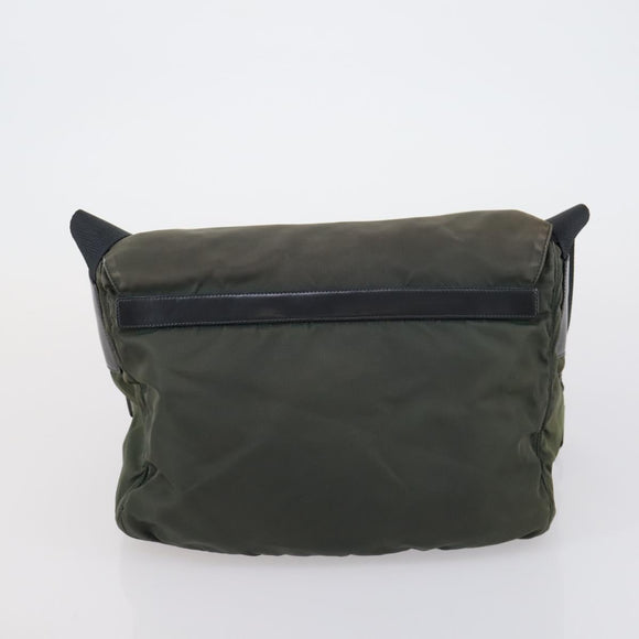 PRADA Shoulder Bag Nylon 3 Set Red Pink khaki Auth 150430