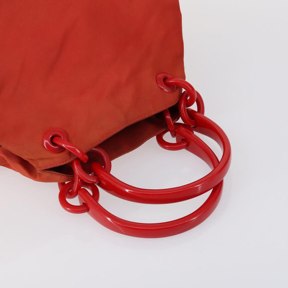 PRADA Shoulder Bag Nylon 3 Set Red Pink khaki Auth 150430