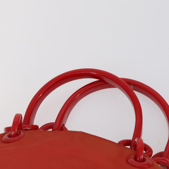 PRADA Shoulder Bag Nylon 3 Set Red Pink khaki Auth 150430