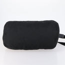 PRADA Boston Bag Nylon 2way Black Silver Auth 150432-5