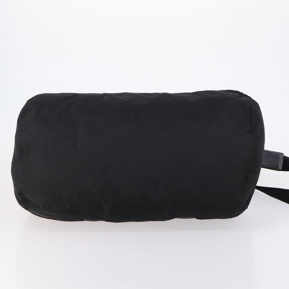 PRADA Boston Bag Nylon 2way Black Silver Auth 150432