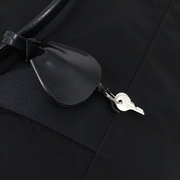 PRADA Boston Bag Nylon 2way Black Silver Auth 150432