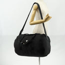 PRADA Boston Bag Nylon 2way Black Silver Auth 150432-23