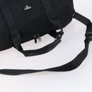 PRADA Boston Bag Nylon 2way Black Silver Auth 150432-8