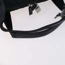 PRADA Boston Bag Nylon 2way Black Silver Auth 150432-9