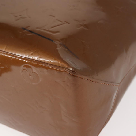 LOUIS VUITTON Monogram Vernis Reade MM Hand Bag Bronze M91143 LV Auth 150433