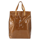 LOUIS VUITTON Monogram Vernis Reade MM Hand Bag Bronze M91143 LV Auth 150433-13