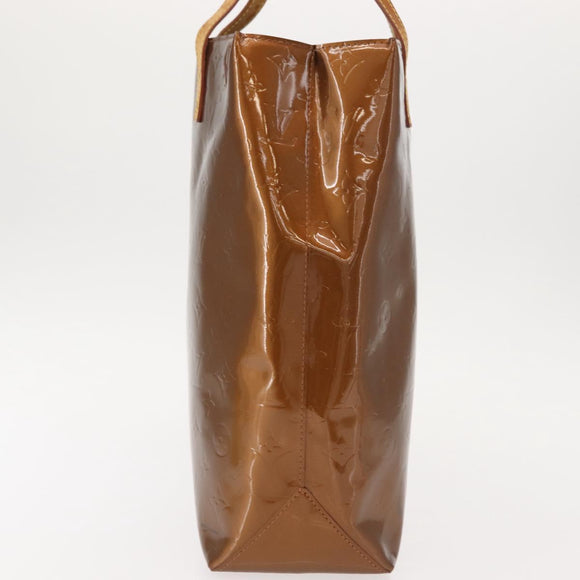 LOUIS VUITTON Monogram Vernis Reade MM Hand Bag Bronze M91143 LV Auth 150433