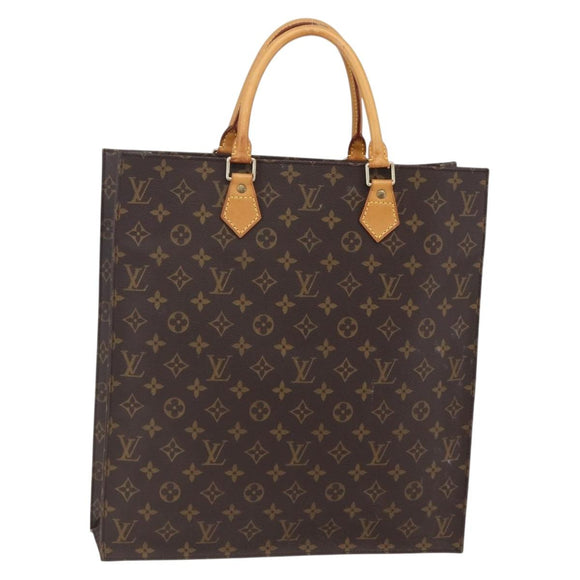 LOUIS VUITTON Monogram Sac Plat Hand Bag M51140 LV Auth 150436