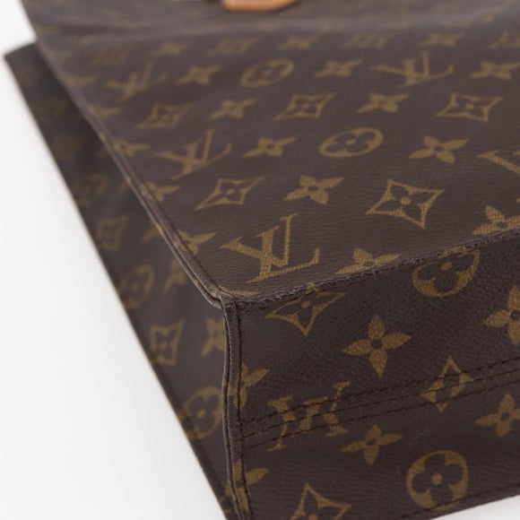 LOUIS VUITTON Monogram Sac Plat Hand Bag M51140 LV Auth 150436