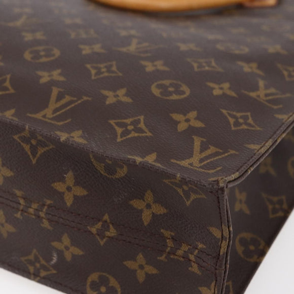 LOUIS VUITTON Monogram Sac Plat Hand Bag M51140 LV Auth 150436
