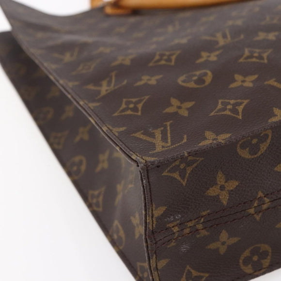 LOUIS VUITTON Monogram Sac Plat Hand Bag M51140 LV Auth 150436