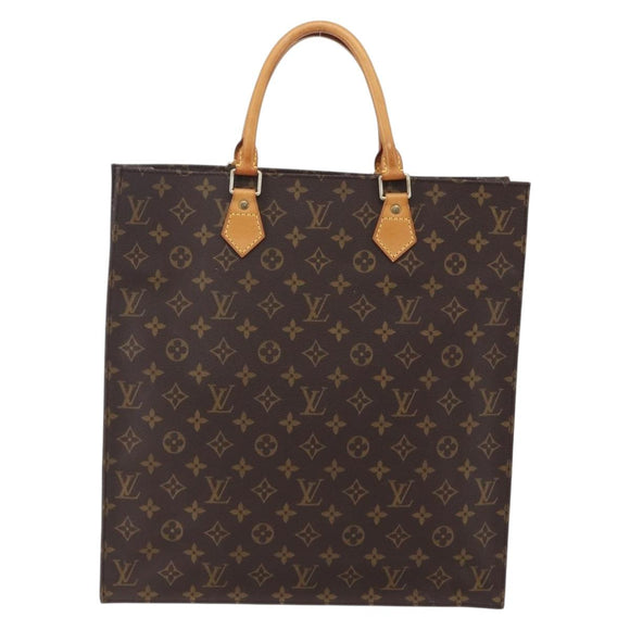 LOUIS VUITTON Monogram Sac Plat Hand Bag M51140 LV Auth 150436