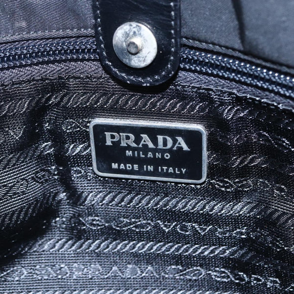 PRADA Tote Bag Nylon Black Auth 150438