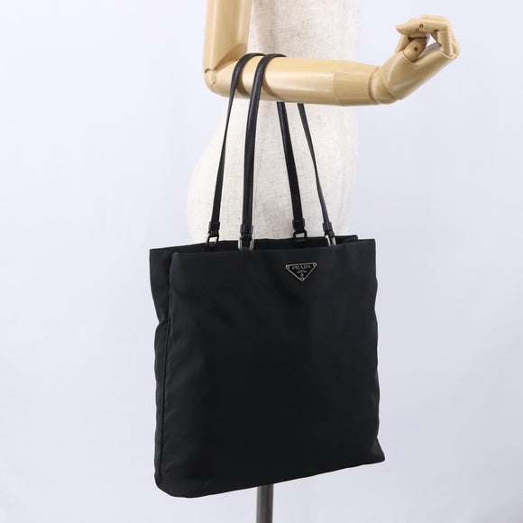 PRADA Tote Bag Nylon Black Auth 150438