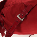PRADA Backpack Nylon Red Silver Auth 150439V-9