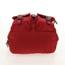 PRADA Backpack Nylon Red Silver Auth 150439V-5