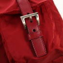 PRADA Backpack Nylon Red Silver Auth 150439V-21