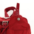 PRADA Backpack Nylon Red Silver Auth 150439V-22