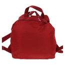 PRADA Backpack Nylon Red Silver Auth 150439V-2