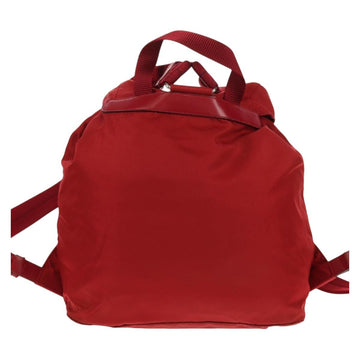 PRADA Backpack Nylon Red Silver Auth 150439V - 0