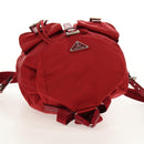 PRADA Backpack Nylon Red Silver Auth 150439V-6