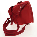 PRADA Backpack Nylon Red Silver Auth 150439V-8