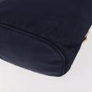 PRADA Hand Bag Nylon Navy Gold Auth 150440-16