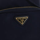 PRADA Hand Bag Nylon Navy Gold Auth 150440-17