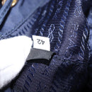 PRADA Hand Bag Nylon Navy Gold Auth 150440-12