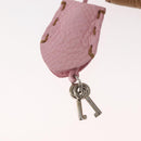 FENDI Celeria Tote Bag Leather Beige Silver Auth 150443-14