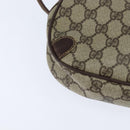 GUCCI GG Supreme Web Sherry Line Clutch Bag PVC Beige Gold 89 02 066 Auth 150444-12